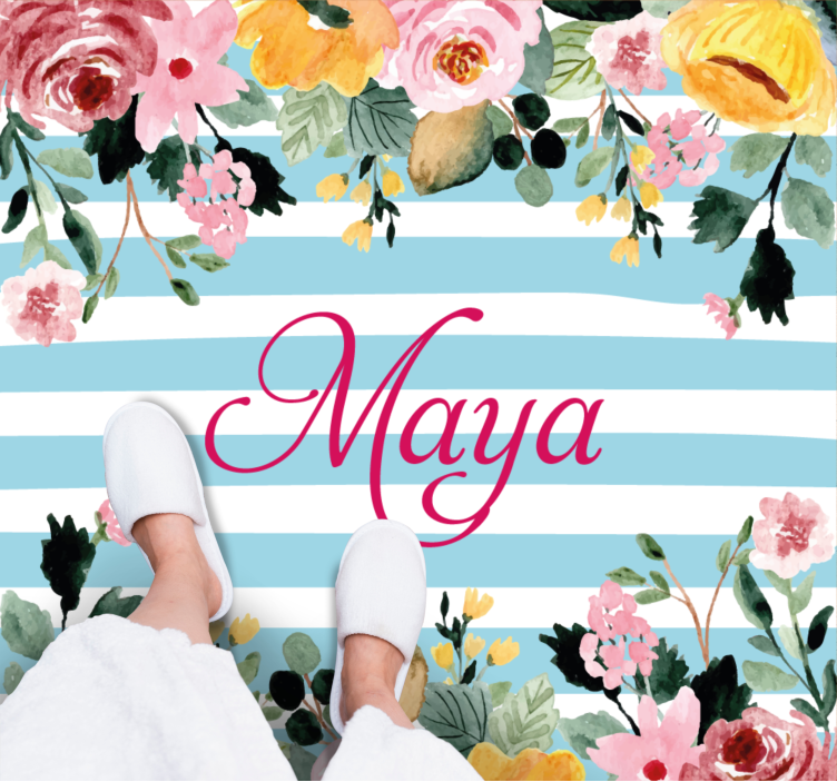 Anpassad botanisk design Vinylmatta sovrum - Tenstickers