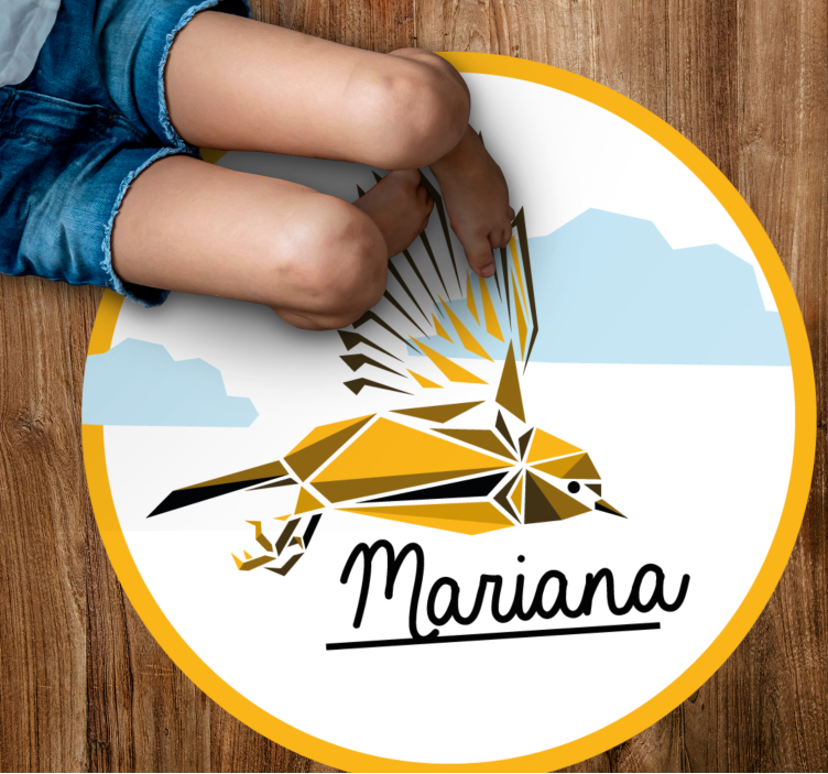 Personlig fågel Vinylmatta namn - Tenstickers