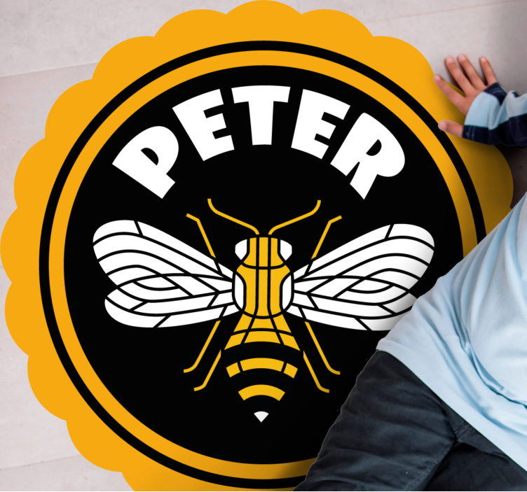 Personligt biemblem Vinylmatta namn - Tenstickers