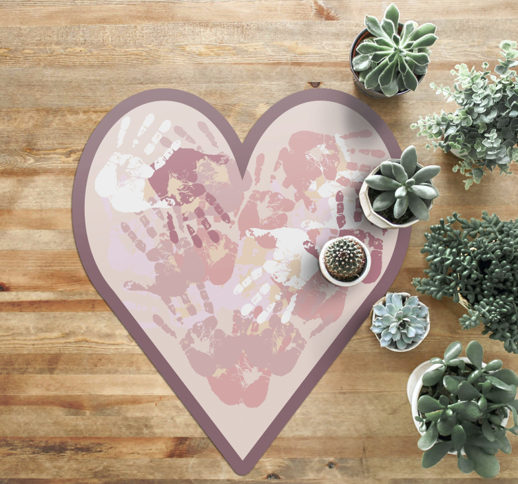 Personligt hjärta Vinylmatta namn - Tenstickers