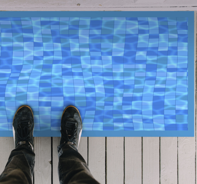 Pool mosaik golvplattor - Tenstickers
