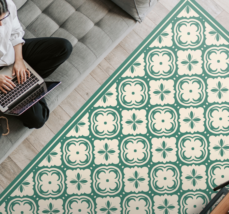 Porslin kopp område vintage matta - Tenstickers