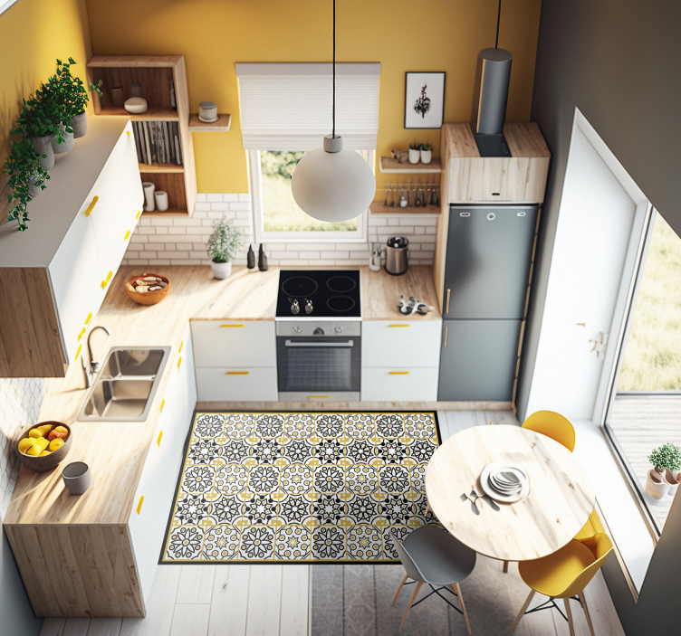 Portugisiska motiv kök golvplattor - Tenstickers