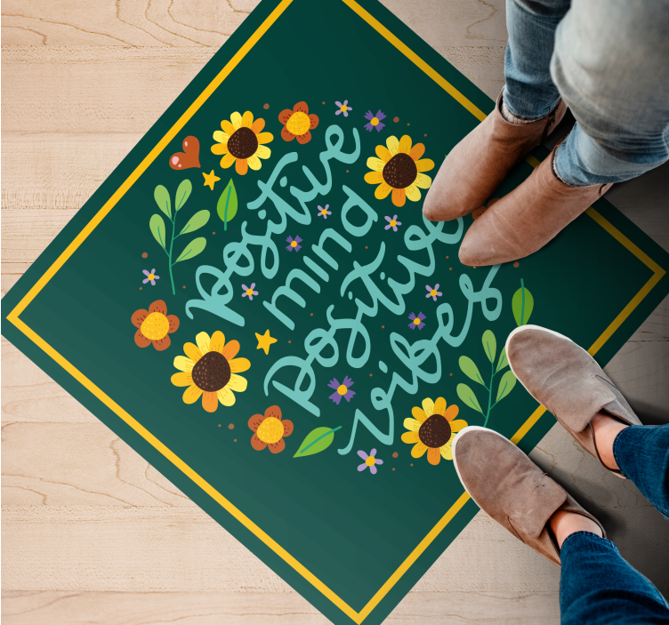 Positiva sinnesvibbar Vinylmattor med fraser - Tenstickers