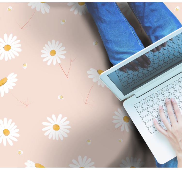 Prästkrageblomsterarrangemang Vinylmatta blommor och växter - Tenstickers