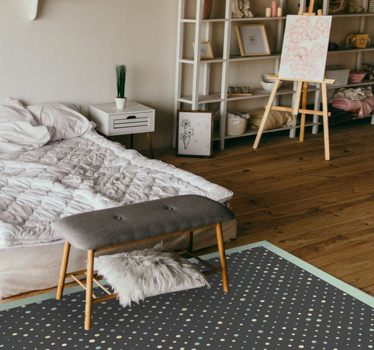 Prickiga mönster Vinlymatta randiga - Tenstickers