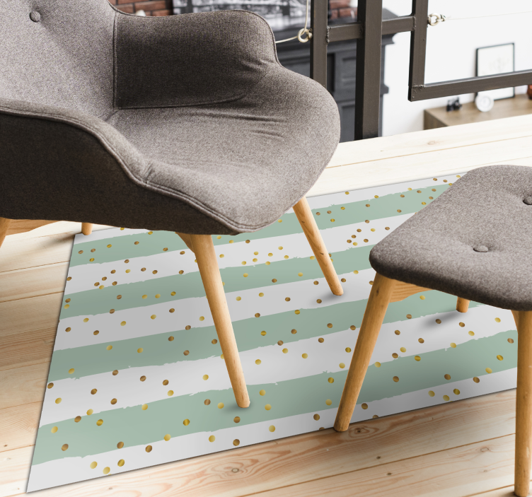 Randiga prickar Stripad Vinylmatta - Tenstickers