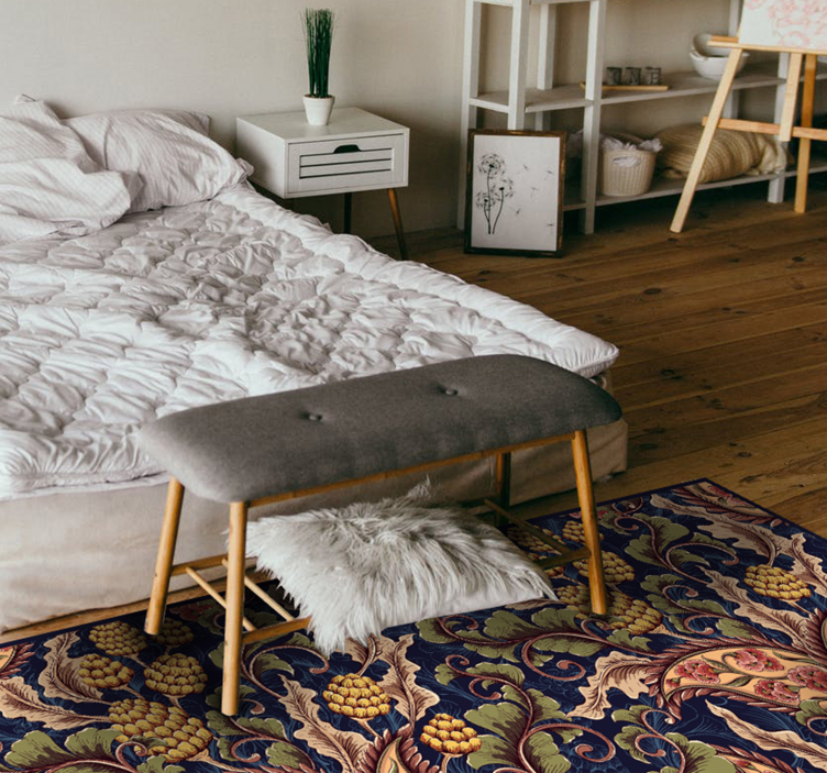 Realistisk paisley illustration vardagsrumsmatta - Tenstickers