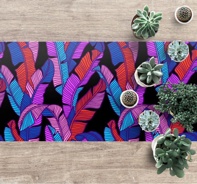 Rektangel psykedeliska lövmönster - Tenstickers