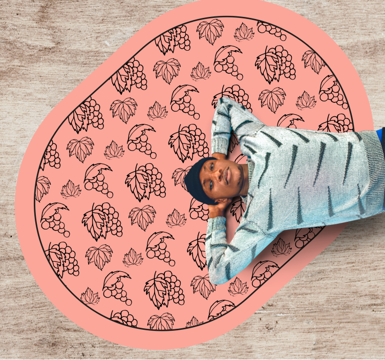 Afrikansk stil rosa druvor design modern matta - Tenstickers