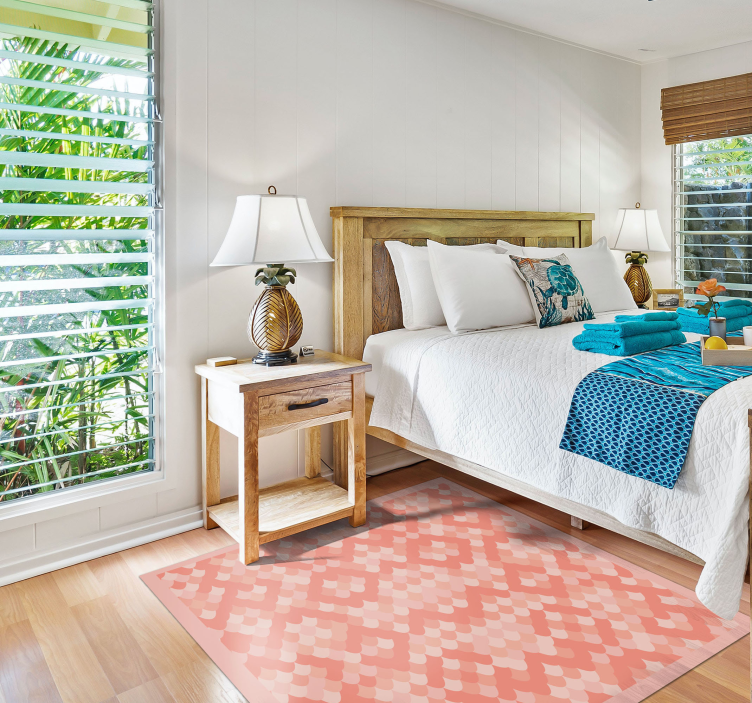 Rosa ormtryck djurmatta vinylmatta - Tenstickers