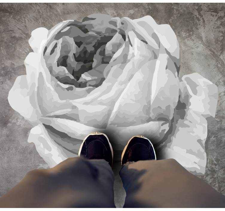 Rosblomma Vinylmatta blommor och växter - Tenstickers