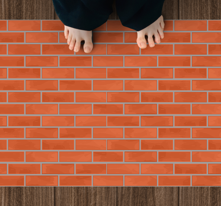 Matta för textur för rött tegelstenmönster - Tenstickers