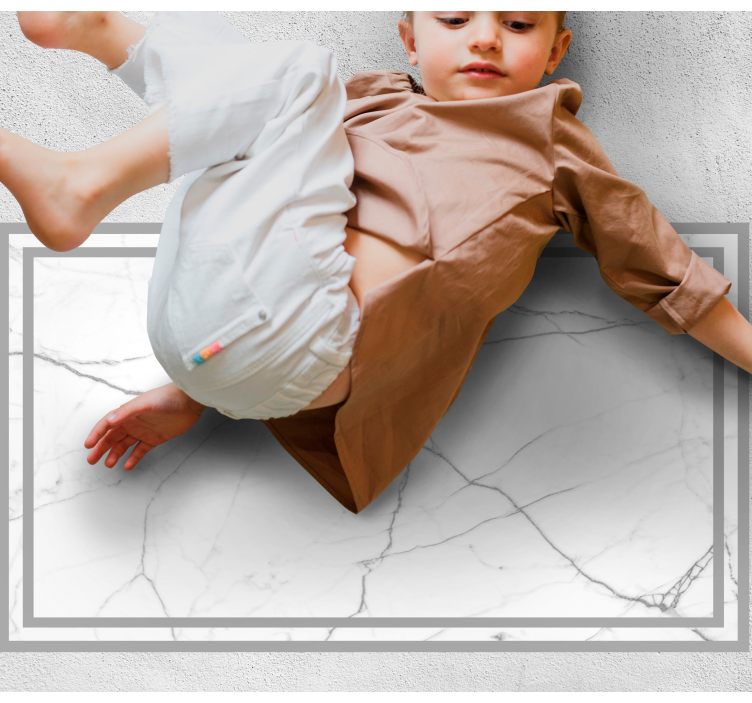 Rustik grå cement asimetrisk kakel matta - Tenstickers