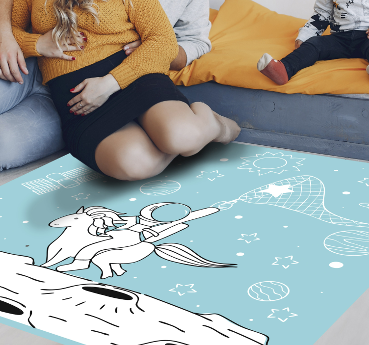 Rymdäventyrsmotiv Vinylmatta spel - Tenstickers