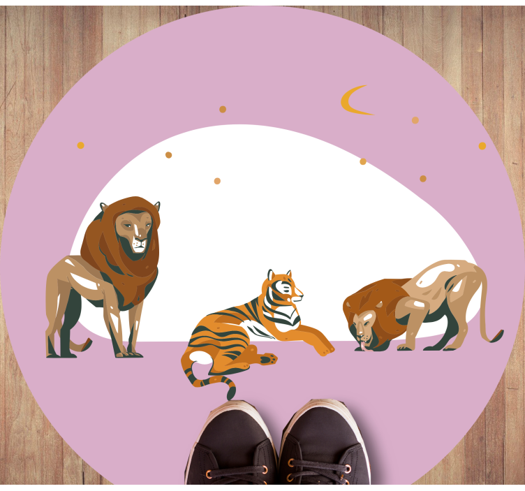 Safari vilt liv Vinylmatta djur - Tenstickers