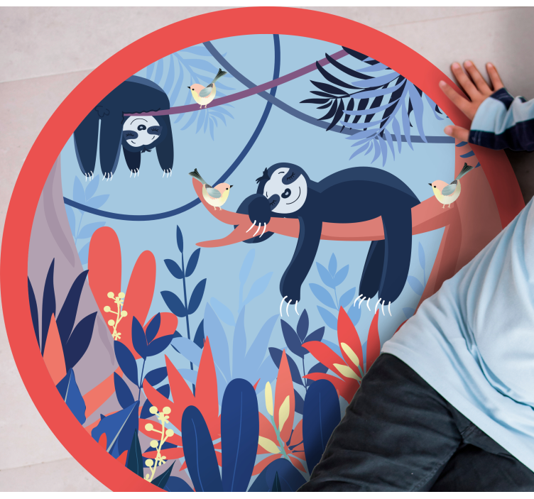 Sengångare djungelscen Vinylmatta djurtryck - Tenstickers