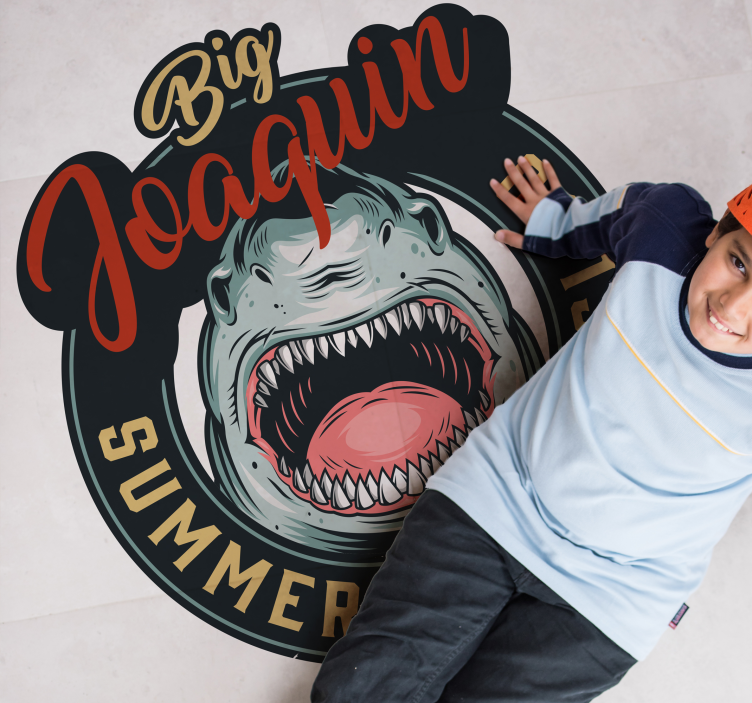 Shark surf emblem Vinylmatta namn - Tenstickers