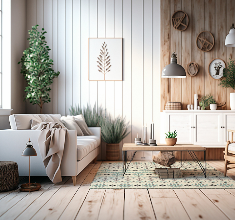 Skandinaviskt mönster Vinylmatta Scandinaviska - Tenstickers