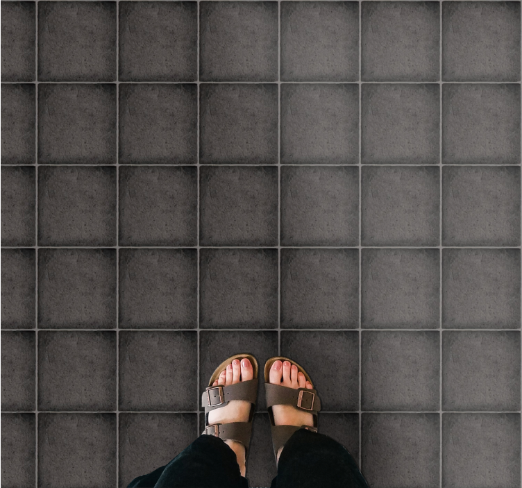 Skifferplattors utseende Vinylmatta steneffekt - Tenstickers