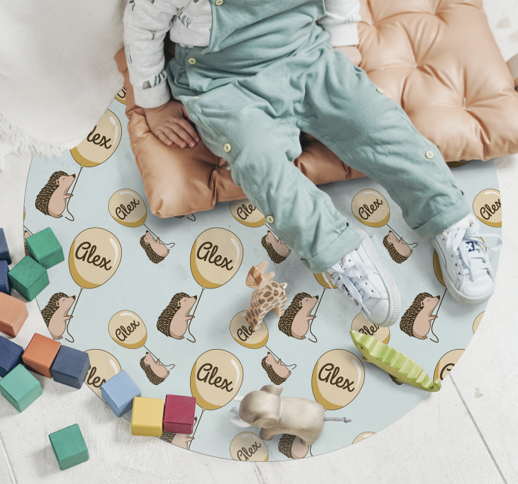 Skräddarsydd igelkott Vinylmatta namn - Tenstickers