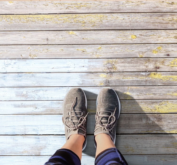 Sliten plankyta Vinylmatta träeffekt - Tenstickers