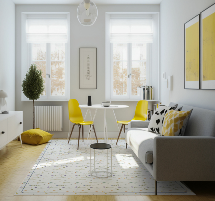 Små vårkvistar vinylmatta natur - Tenstickers