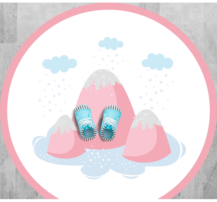 Snöig bergsscen Vinylmatta Barn - Tenstickers