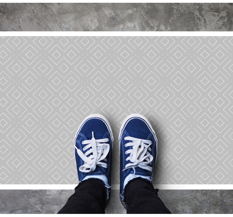 Gråa snygga diamanter Vinylmatta sovrum - Tenstickers