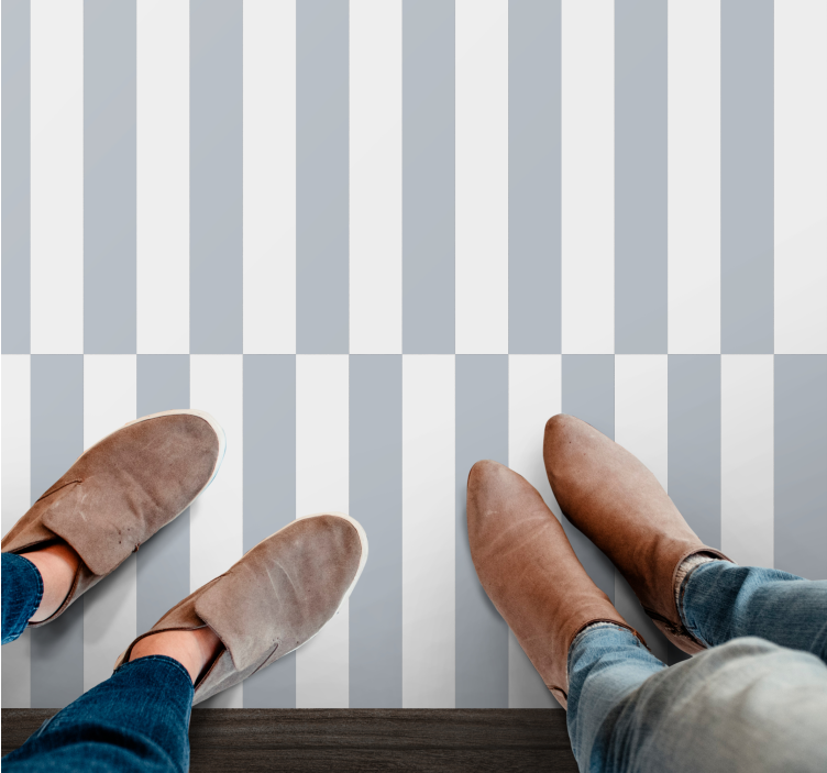 Snyggt randigt koncept Vinylmatta geometrisk - Tenstickers