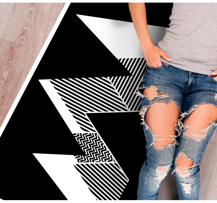 Snyggt sicksackmönster Vinylmatta geometrisk - Tenstickers