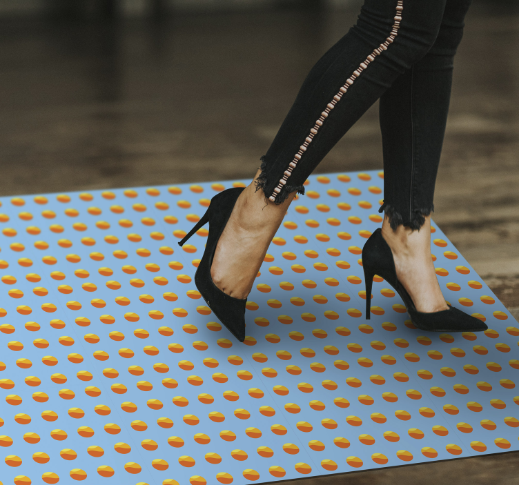 Solsken apelsiner mönster Vinylmatta träeffekt - Tenstickers