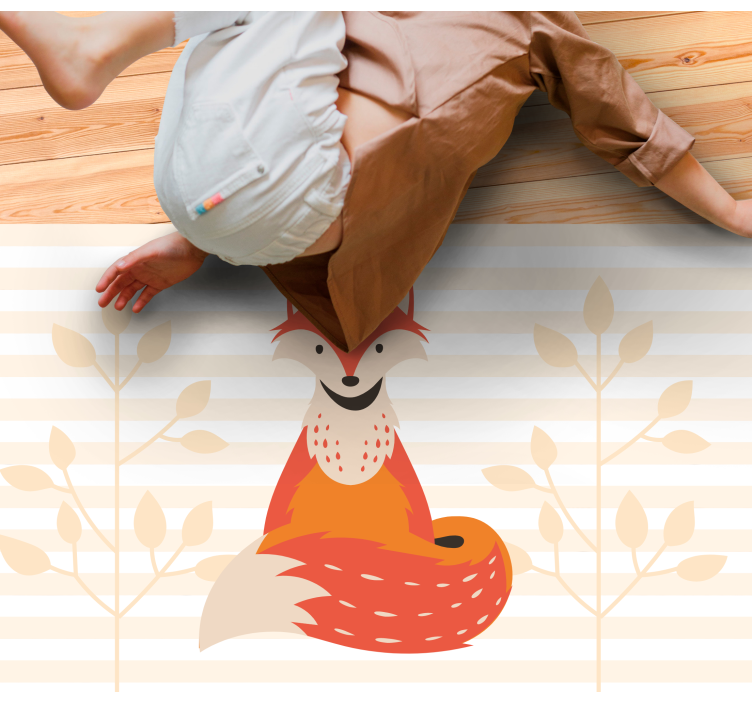 Söt rävillustration Vinylmatta Barn - Tenstickers