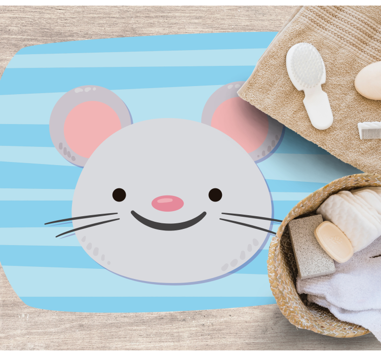 Sött musansikte Vinylmatta Barn - Tenstickers