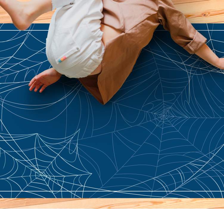 Spindelnät mönster Vinylmatta Halloween - Tenstickers