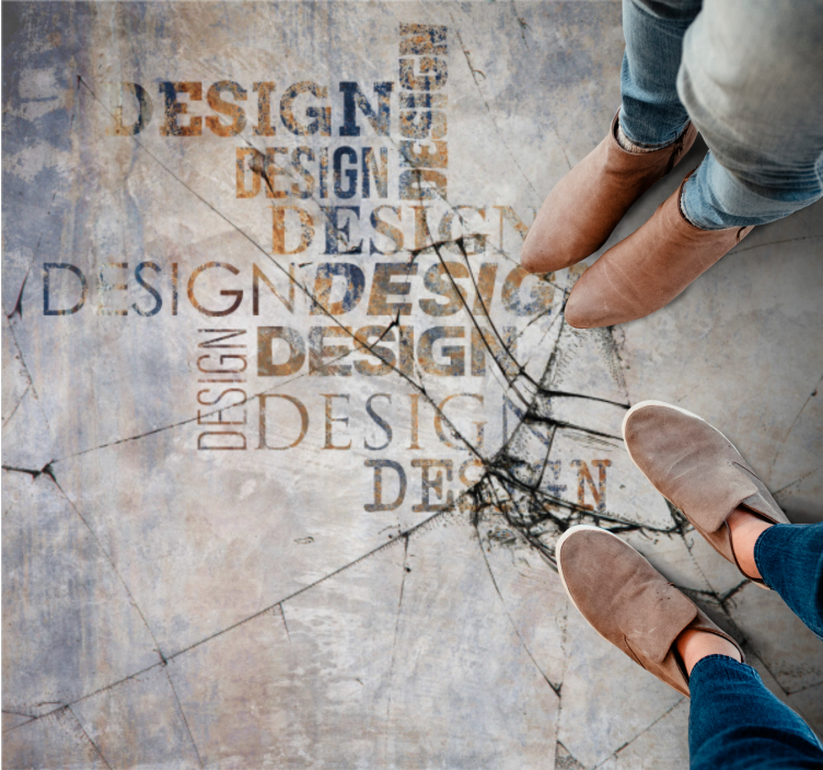 Sprucken sten typografi Vinylmatta steneffekt - Tenstickers