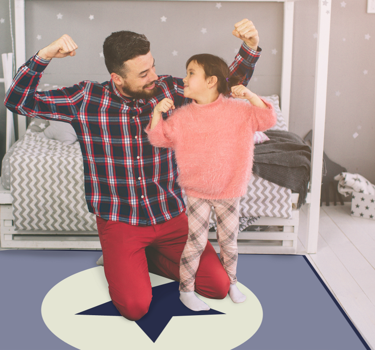 Stjärnans mittpunkt Vinylmatta Stjärnor - Tenstickers