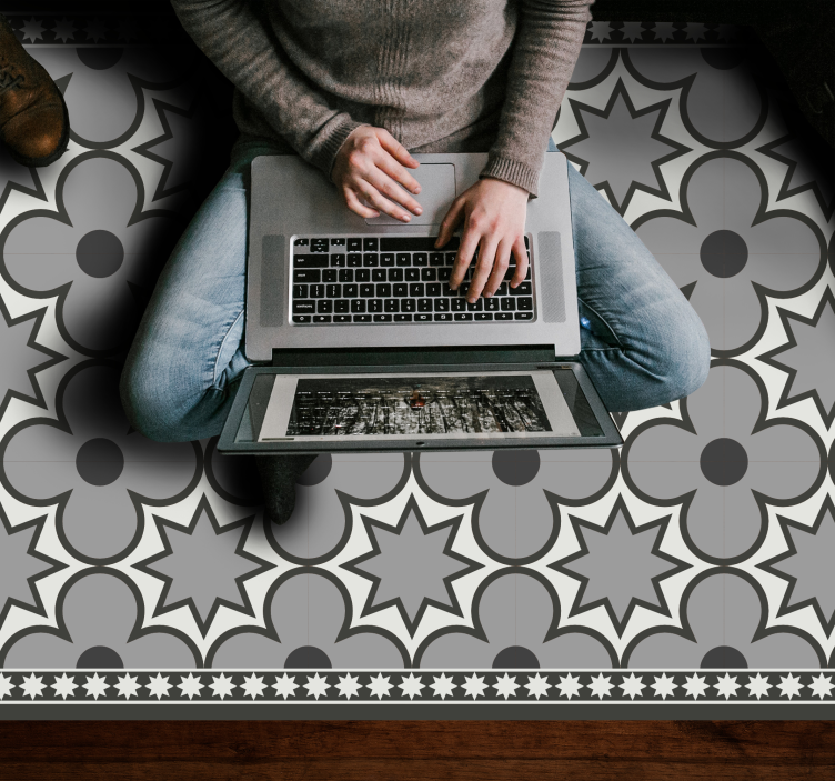 Stjärnmönsterstil Vinylmatta kakeleffekt - Tenstickers