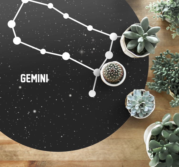 Stjärntecken gemini modern matta - Tenstickers