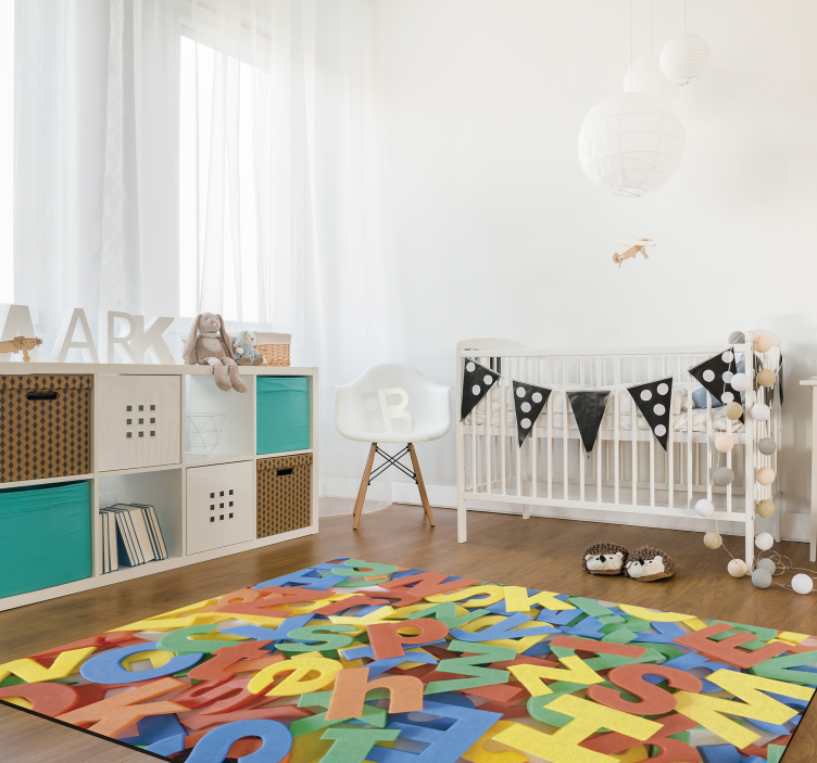 Smutsigt alfabetet vinyl alfabet matta - Tenstickers