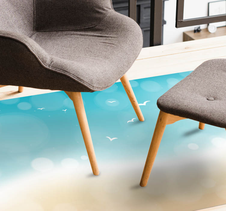 Strand effekt natur vinyl matta - Tenstickers