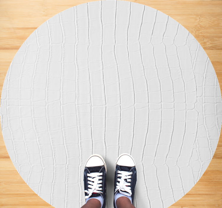 Vitt krokodilmönster Vinylmatta djur - Tenstickers