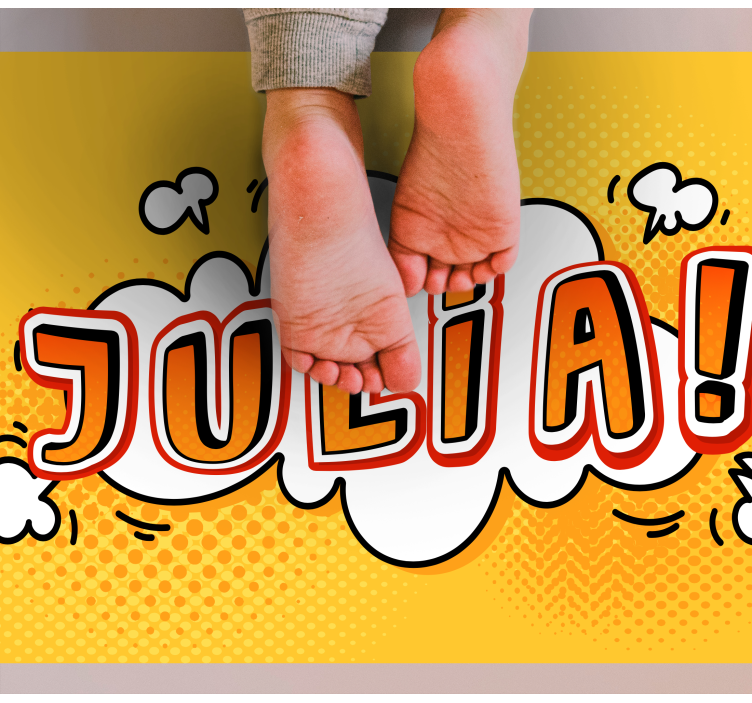 Superhjälte serietidning effekt personlig matta - Tenstickers