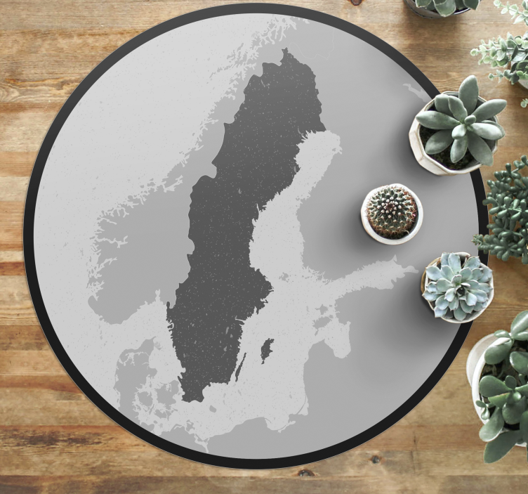 Svenska världskarta vinylmatta - Tenstickers