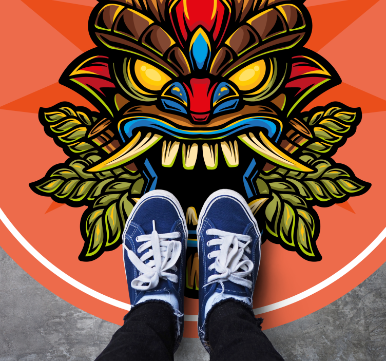 Tiki-mask Vinylmatta Ungdom - Tenstickers