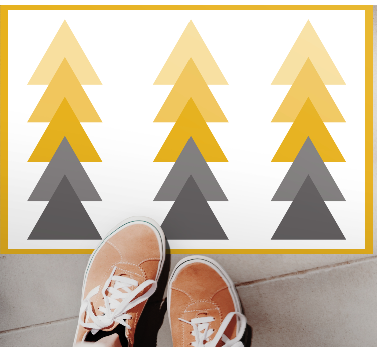 Triangulär färgkaskad Vinylmatta geometrisk - Tenstickers