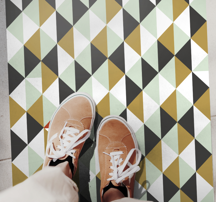 Triangulärt mosaikarrangemang Vinylmatta geometrisk - Tenstickers