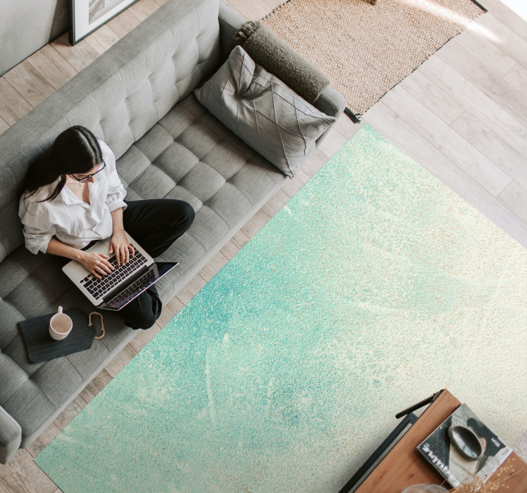 Underbart turkossten vinylmatta - Tenstickers