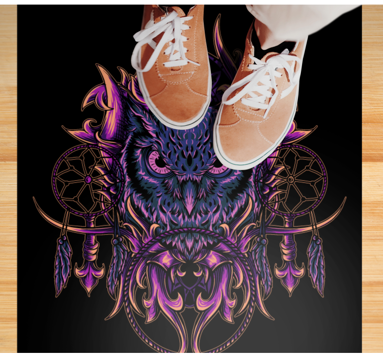 Uggla drömfångare konst Vinylmatta djur - Tenstickers