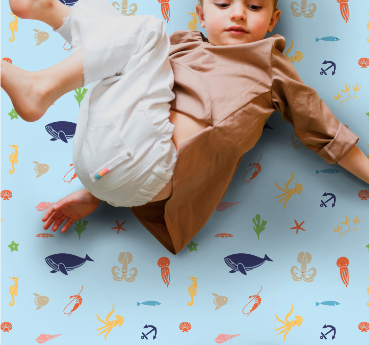 Undervattensäventyr Vinylmatta Barn - Tenstickers